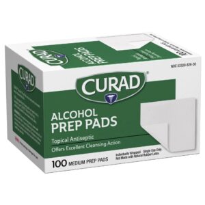 Curad Alcohol Prep Pads   Box of 100